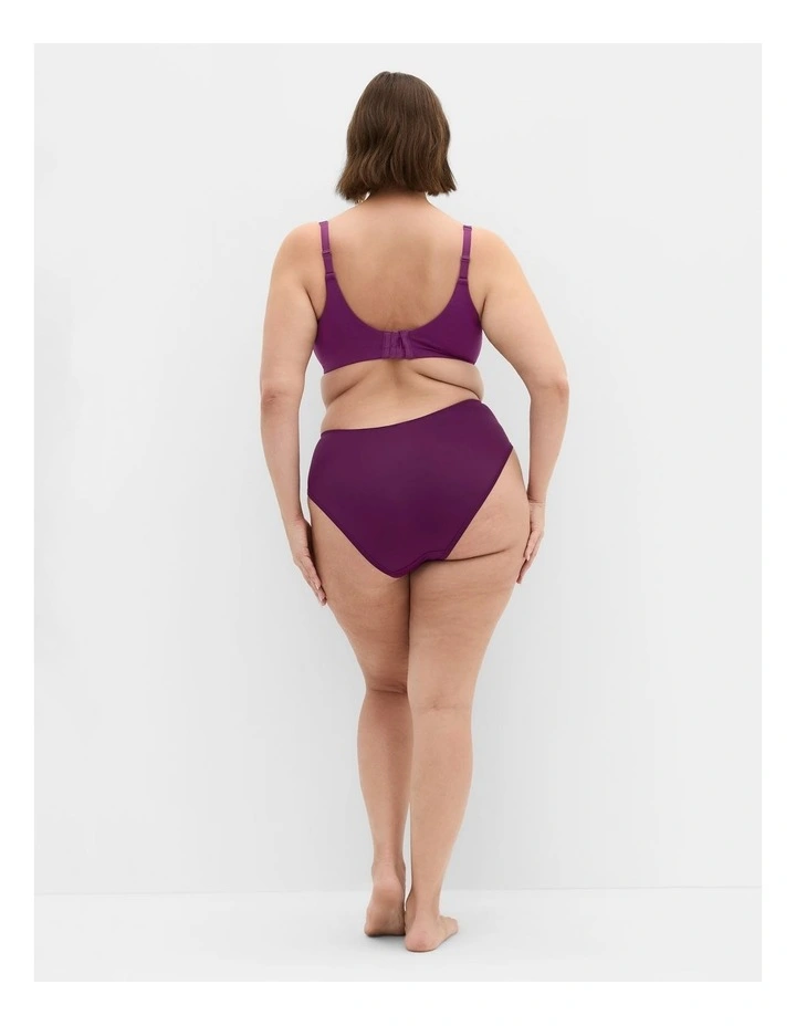 Smooth And Chic Cotton T-shirt Bra in Purple Iris image 2