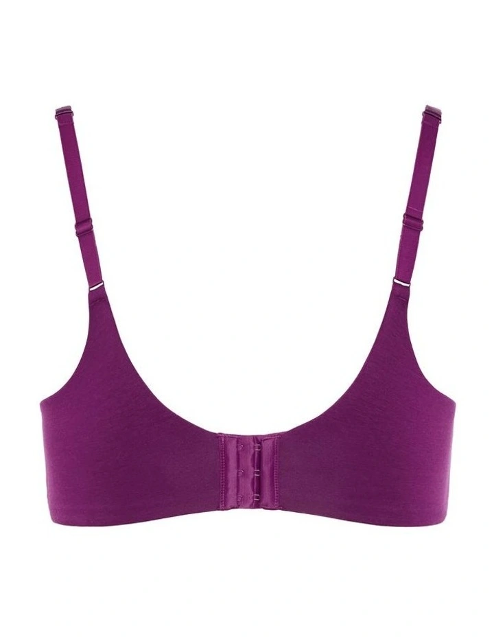 Smooth And Chic Cotton T-shirt Bra in Purple Iris image 5