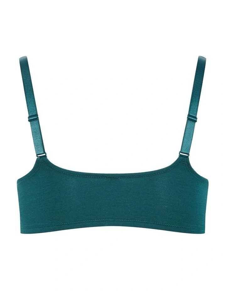 Smooth And Chic Cotton Front Close Push Up Bra in Deep Teal image 4