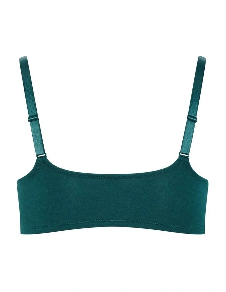 Smooth And Chic Cotton Front Close Push Up Bra in Deep Teal image 5