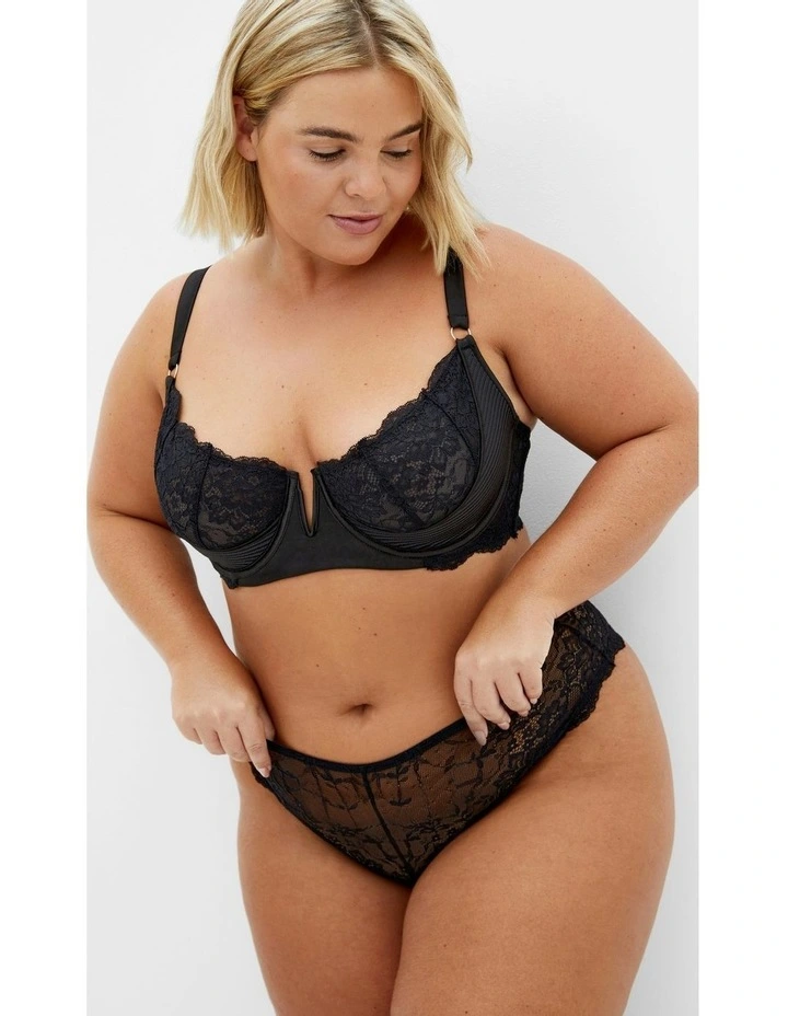 Viva Underwire Demi Bra in Black image 1