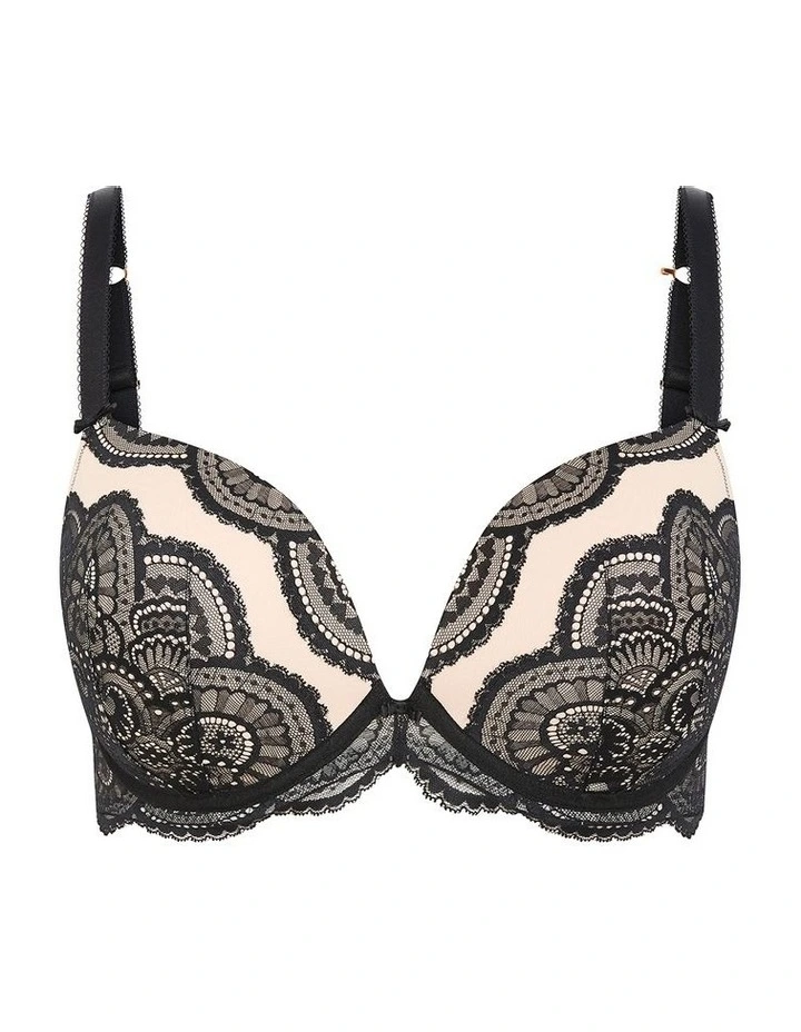 Ophelia Push Up Bra in Black image 3