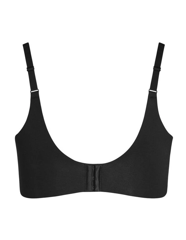 Smooth And Chic Cotton T-shirt Bra in Black image 5