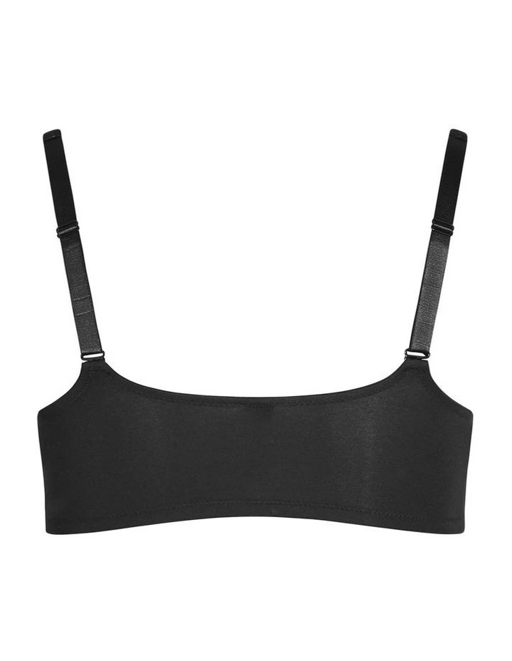Plus Size Smooth & Chic Front Close Cotton Push Up Bra in black image 4