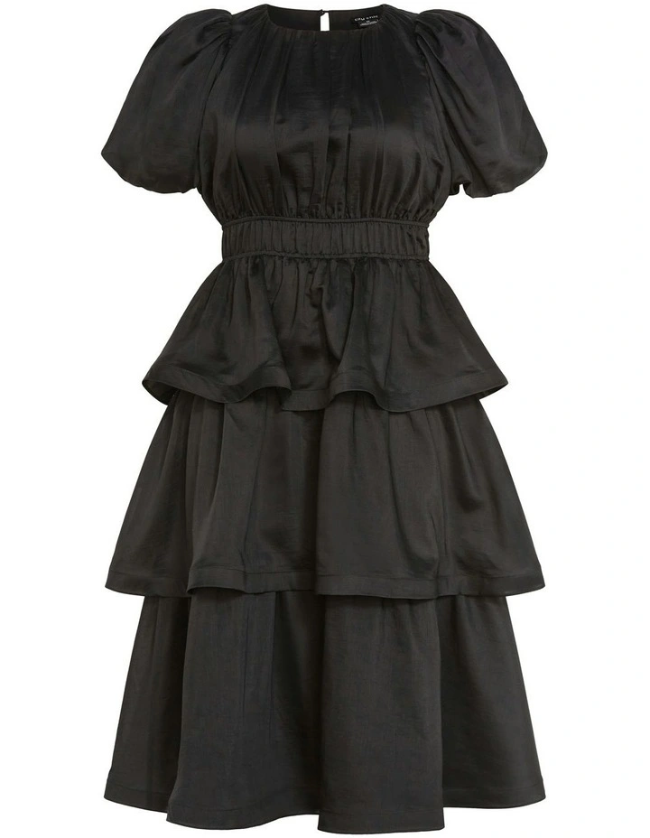 Heavenly Ruffle Maxi Dress in Black image 7