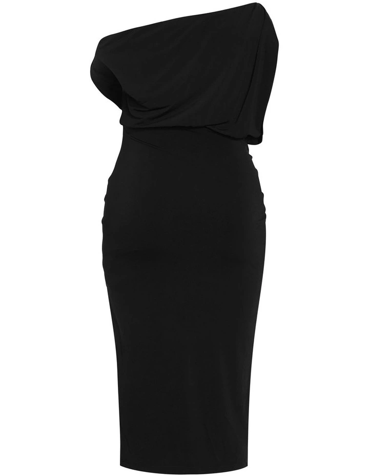 Palmer Tie Front Midi Dress in Black image 4
