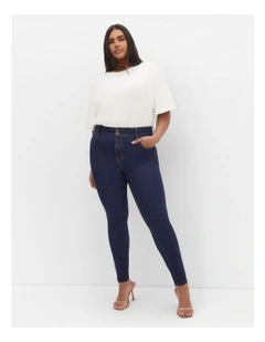 Asha Fit Clara Skinny Jean in Blue