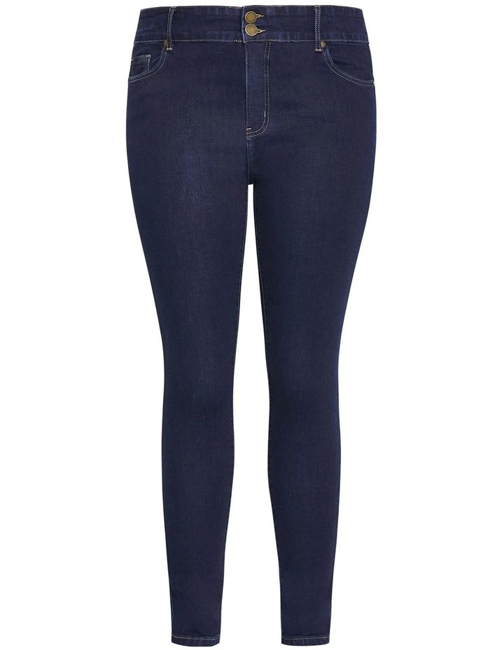 Asha Fit Clara Skinny Jean in Blue image 3