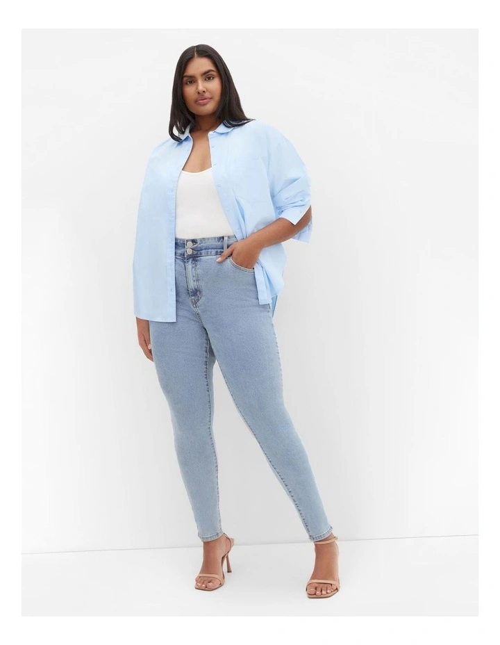 Asha Fit Clara Skinny Jeans in Blue image 1