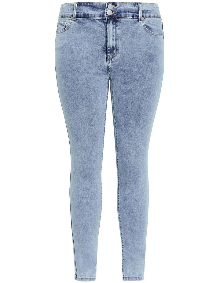 Asha Fit Clara Skinny Jeans in Blue image 3