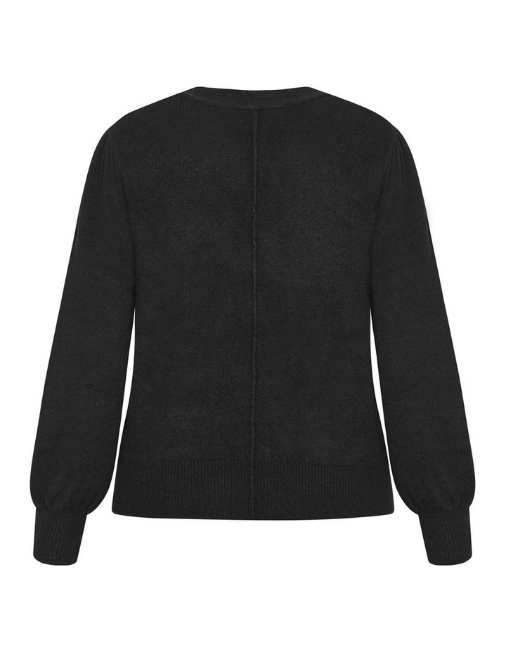 Ivana Knit Jumper in Black image 5