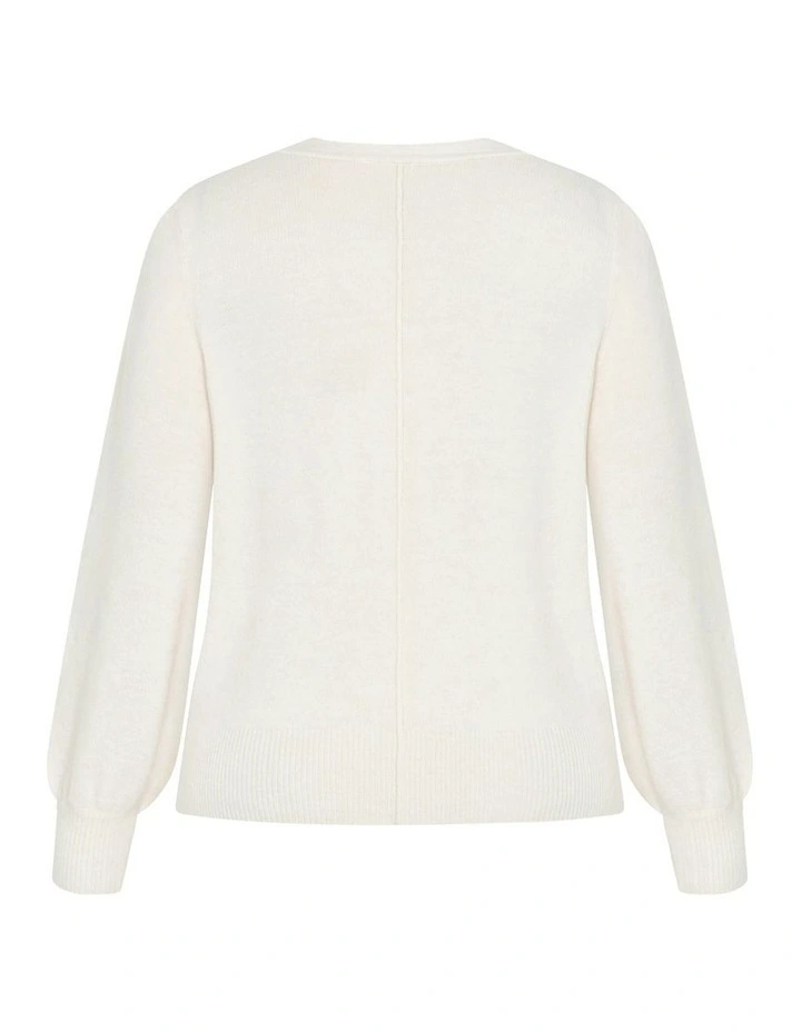 Plus Size Ivana Knit Jumper in cream image 6
