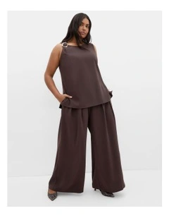 Kehlani Sleeveless Top in Brown