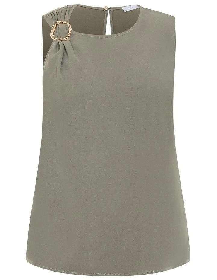 Kehlani Sleeveless Top in Dark Sage image 3