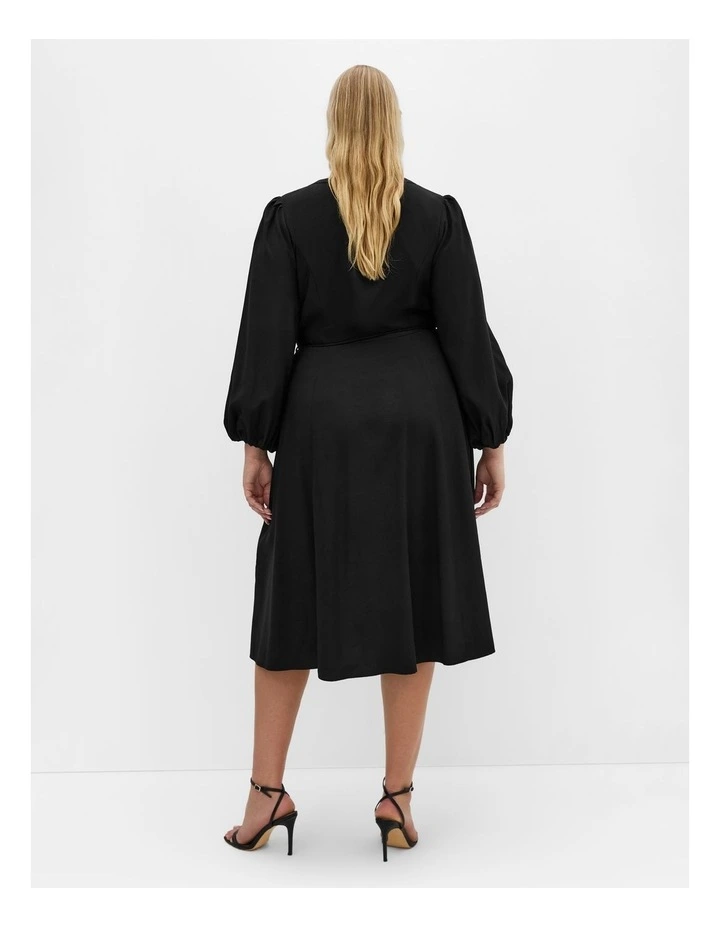 Kristina Midi Dress in Black image 2