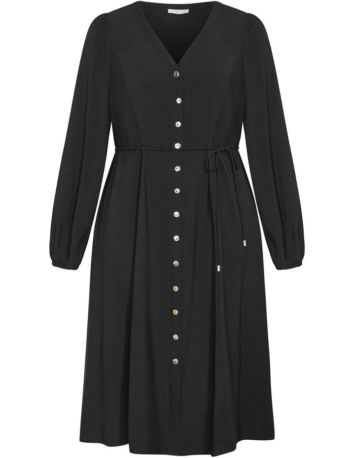 Kristina Midi Dress in Black image 3