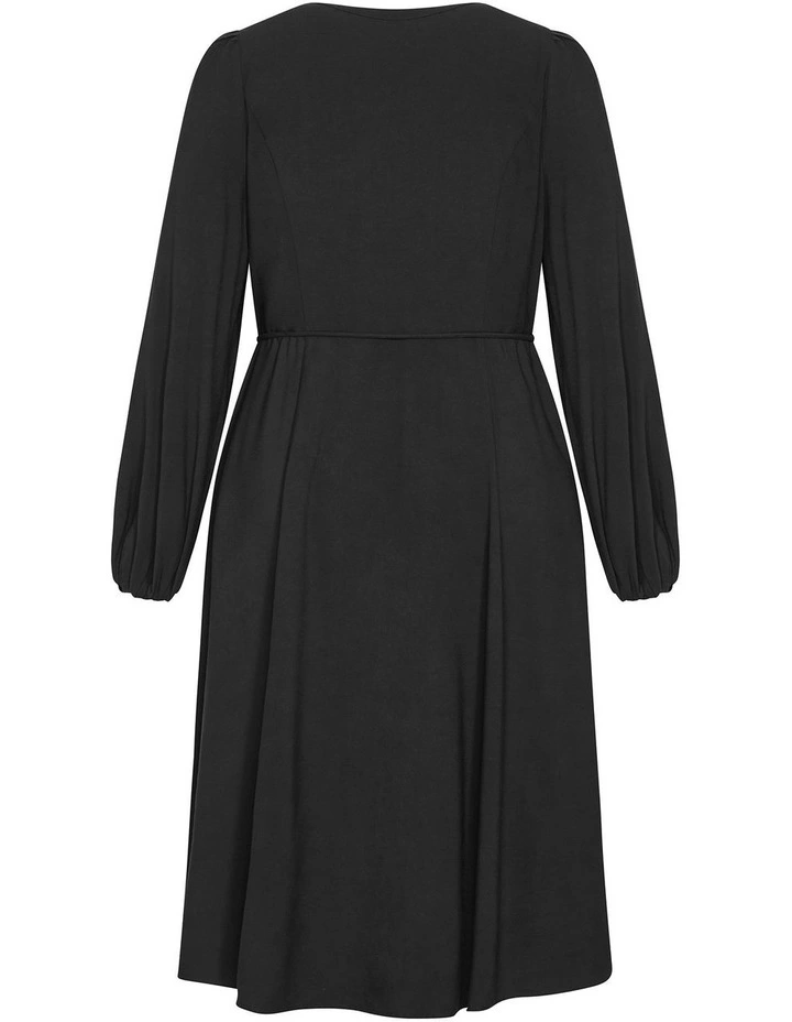 Kristina Midi Dress in Black image 4