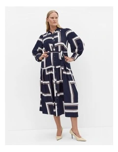 Kinsley Print Maxi Dress in Navy