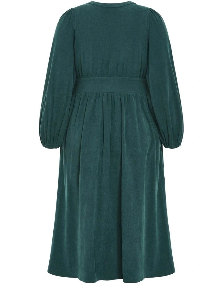 Daize Corduroy Midi Dress in Emerald image 5