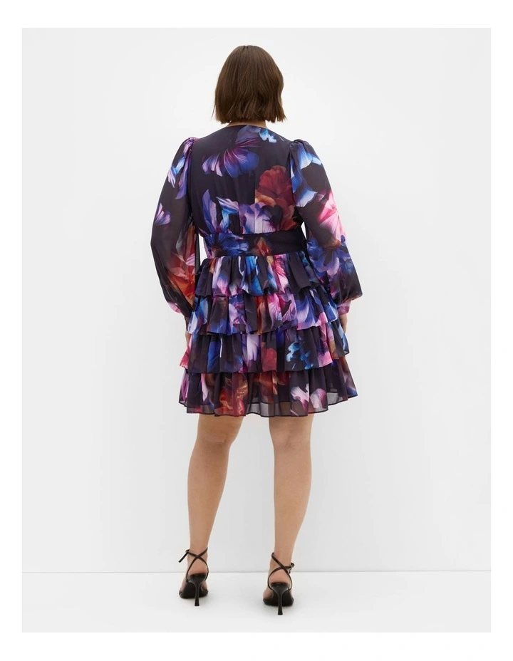 Kailey Print Mini Dress in Multi image 2