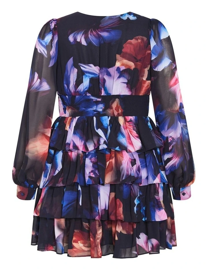 Kailey Print Mini Dress in Multi image 5