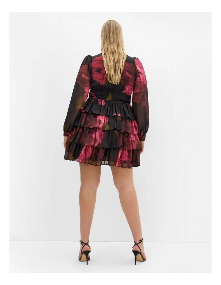 Kailey Print Mini Dress in Cherry Print image 2