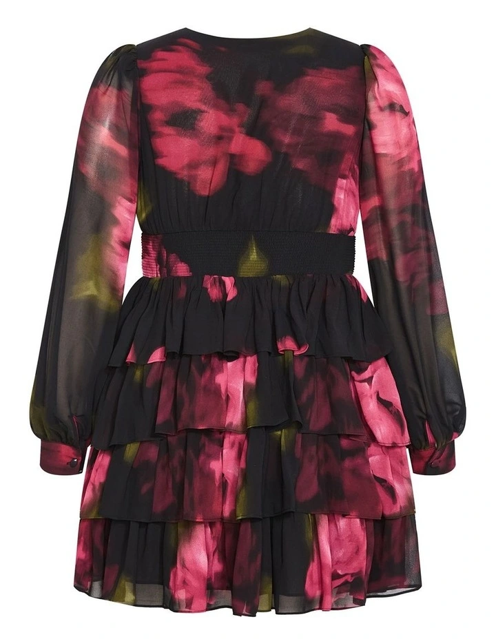 Kailey Print Mini Dress in Cherry Print image 4