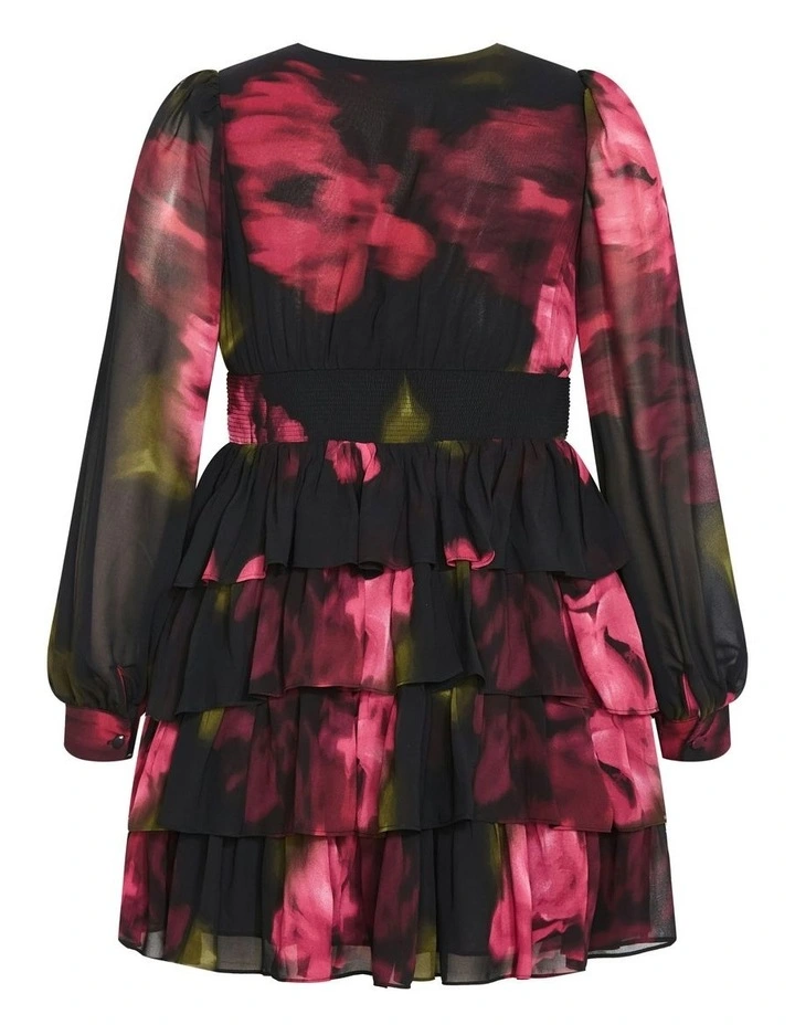Kailey Print Mini Dress in Cherry Print image 6