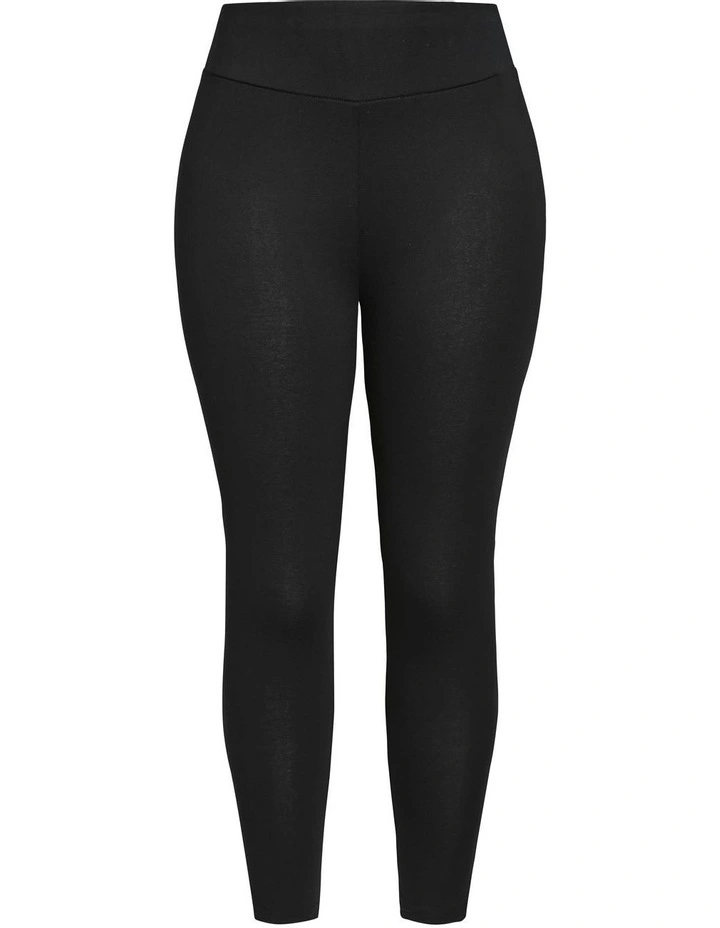 7/8 Length Wide Band Legging in Black image 5