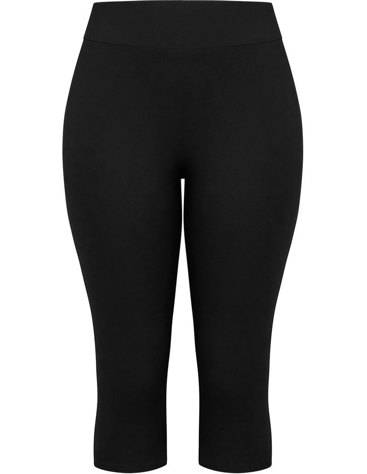 3/4 Length Wide Band Legging in Black image 3