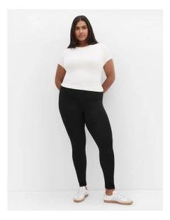 Full Length Wide Band Legging in black