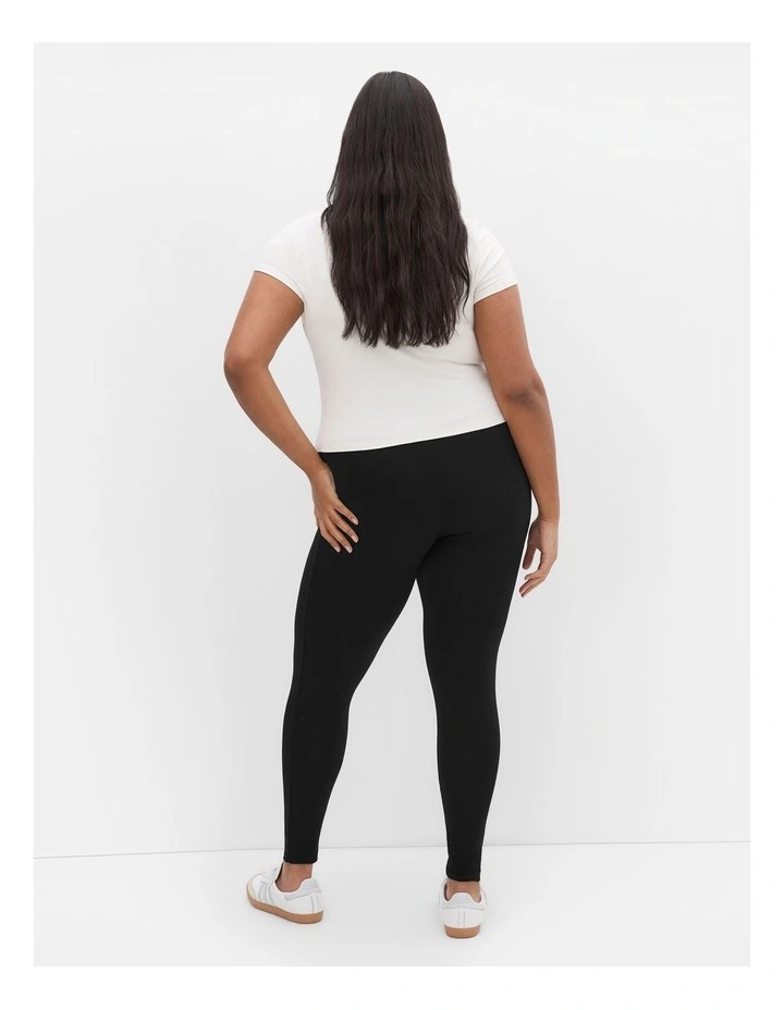 Full Length Wide Band Legging in black image 2