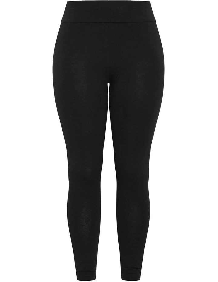 Full Length Wide Band Legging in black image 3