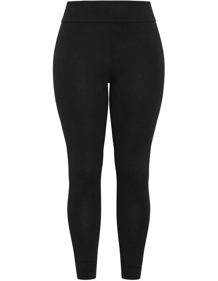 Full Length Wide Band Legging in black image 5