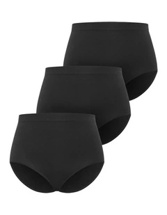 Smooth & Chic Seamless Full Brief 3 Pack in black
