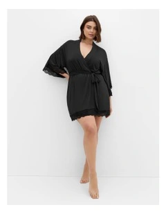 Juliette Short Robe in Black