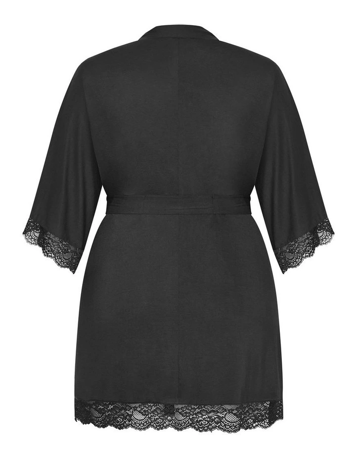Juliette Short Robe in Black image 4