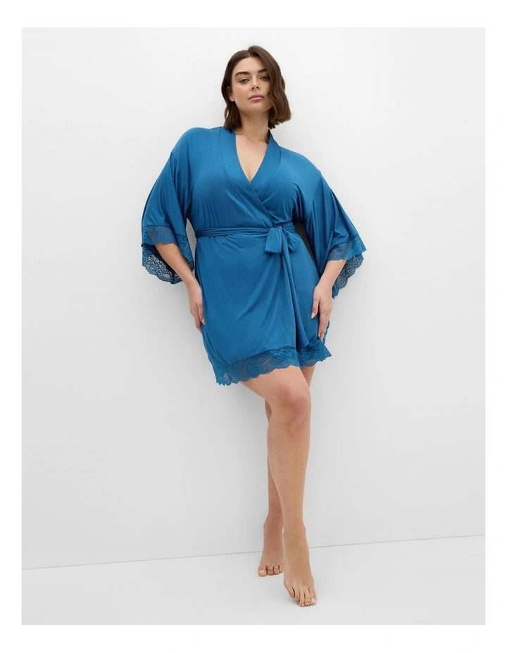Juliette Short Robe in lagoon image 1