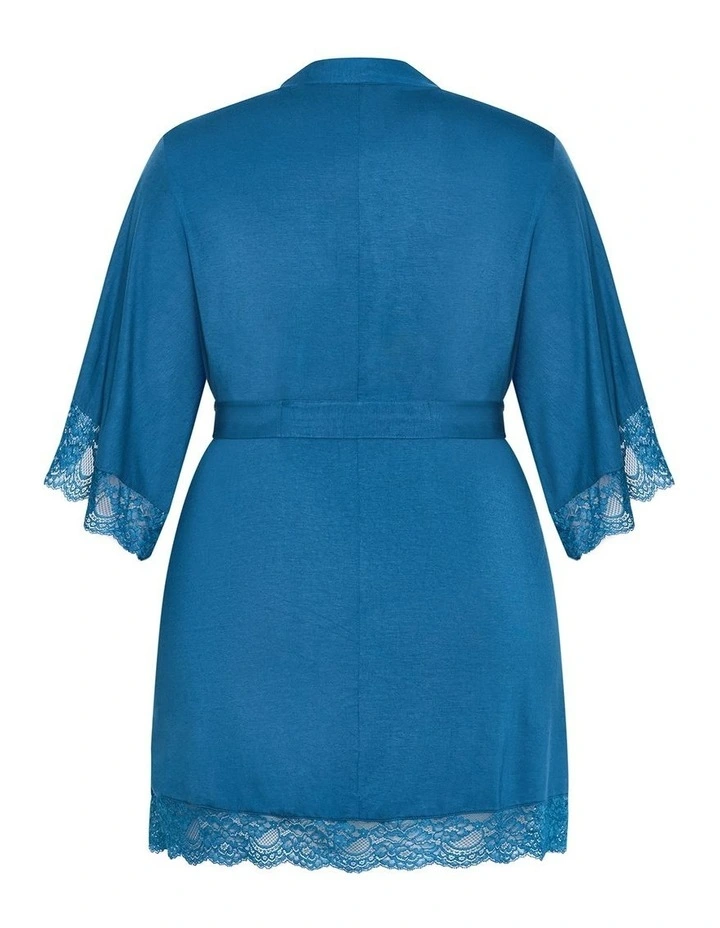 Juliette Short Robe in lagoon image 4