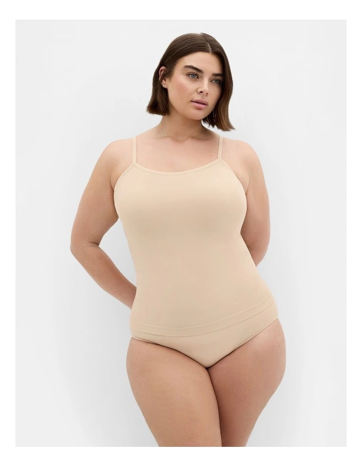 Smooth & Chic Seamless Cami 2 Pack in latte image 1
