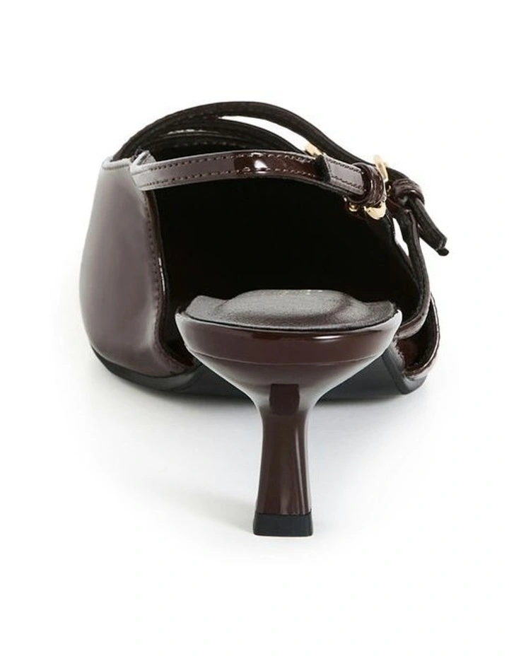 Wide Fit Novah Heel in Chocolate image 2