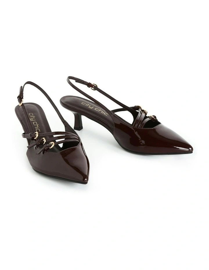 Wide Fit Novah Heel in Chocolate image 5