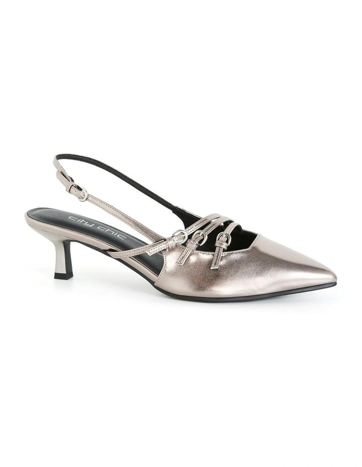 Wide Fit Novah Heel in Pewter image 1