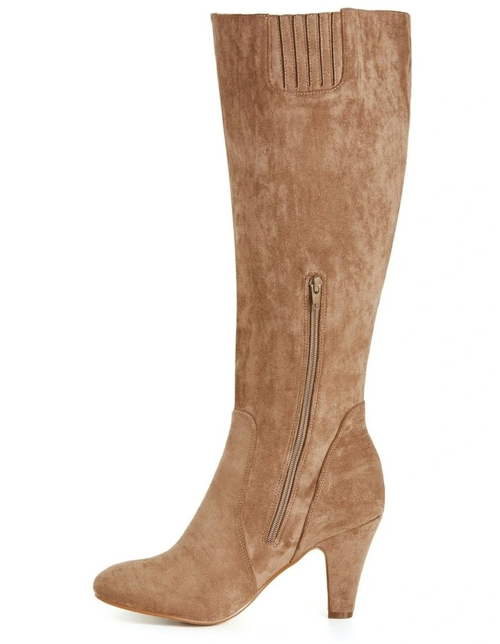Wide Fit Cassie Boot in Taupe image 4