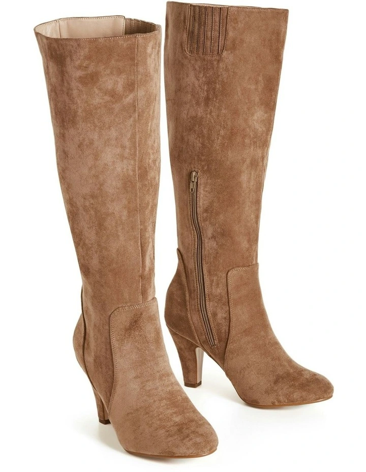 Wide Fit Cassie Boot in Taupe image 6