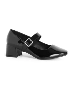 Wide Fit Mary Jane Block Heel in Black