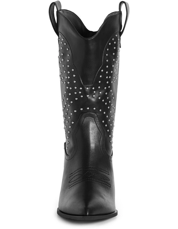 Wide Fit Western Edge Boot in Black image 5