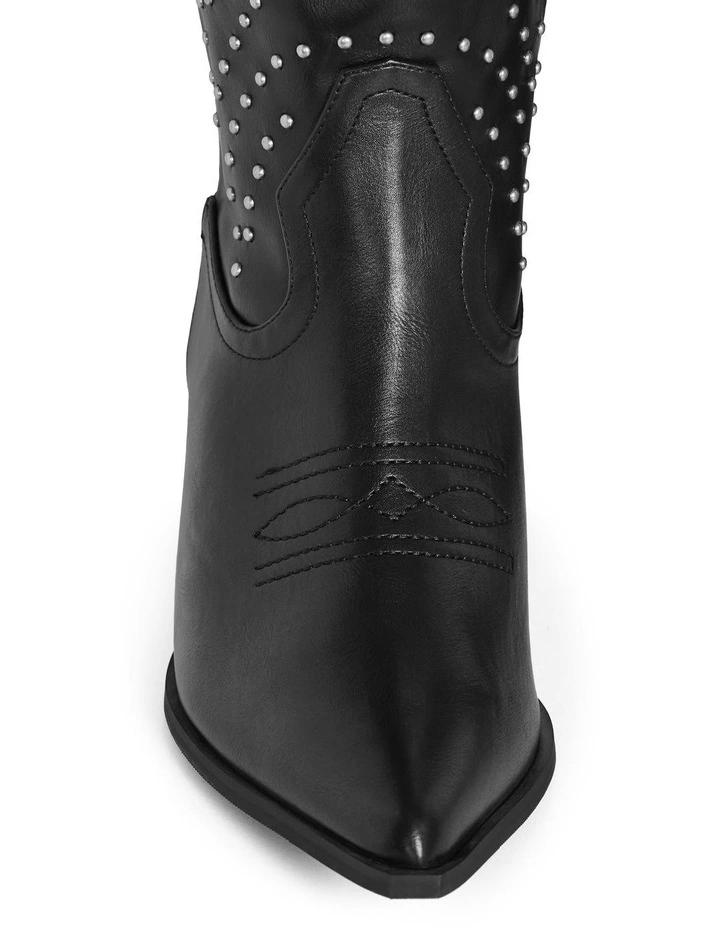Wide Fit Western Edge Boot in Black image 7