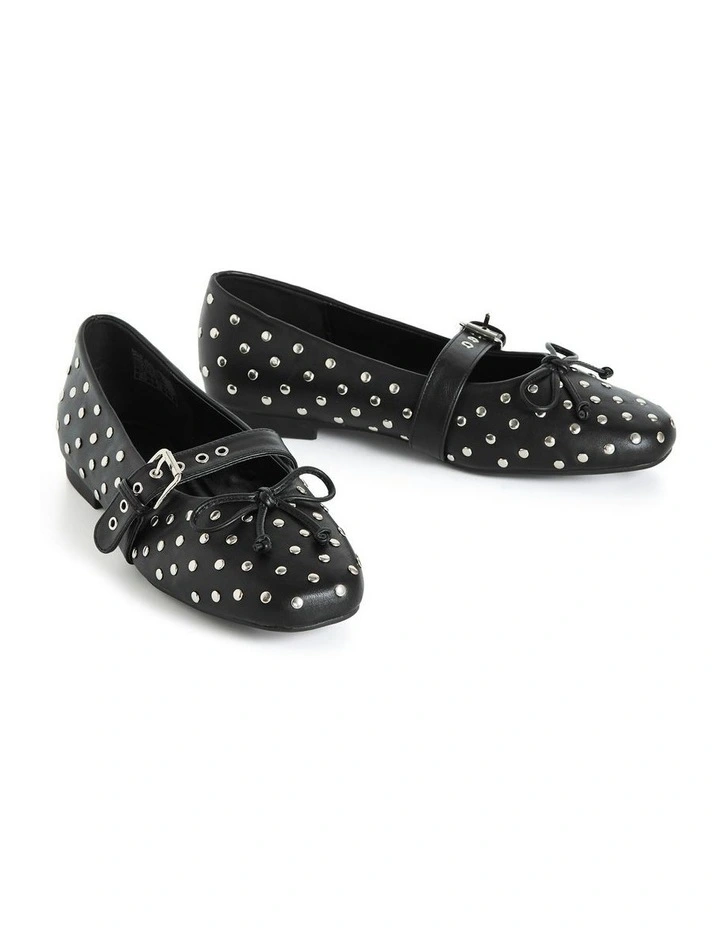 Wide Fit Ellie Ballet Flat in Black image 5