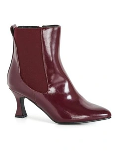 Wide Fit Maya Ankle Boot in Bordeaux